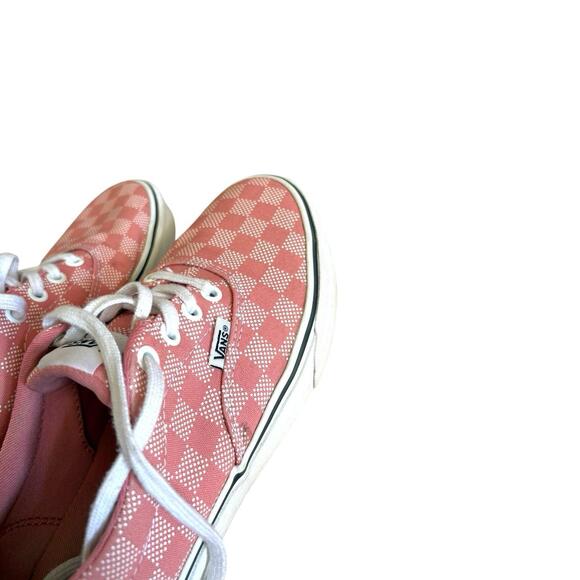 Size 6.5 - VANS tennis shoes Pink Womans Checkered - Picture 3 of 11